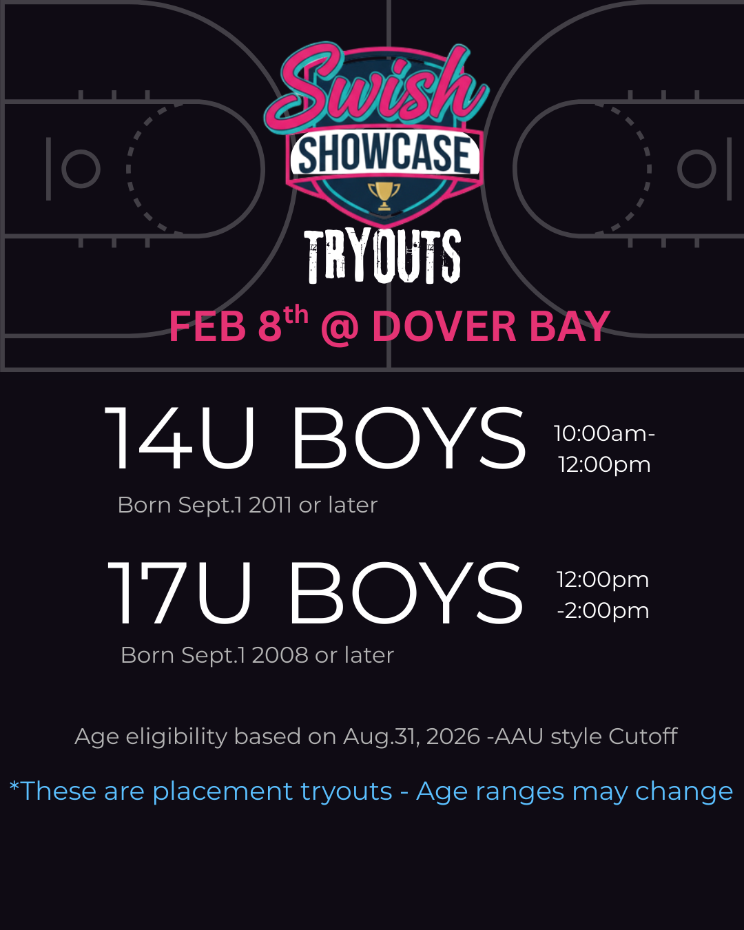 • 12U Showcase – Made Hoop Circuit + BC Events • 14U Showcase – Made Hoops Circuit + BC Events • 16U Showcase – UA Rise + BC Elite Events (4)